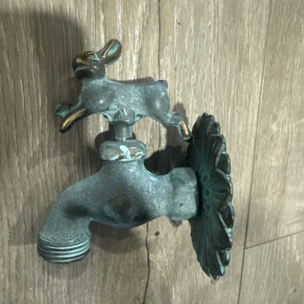 Garden Art Solid Brass Rabbit‎ Faucet~ #280774~New In Box